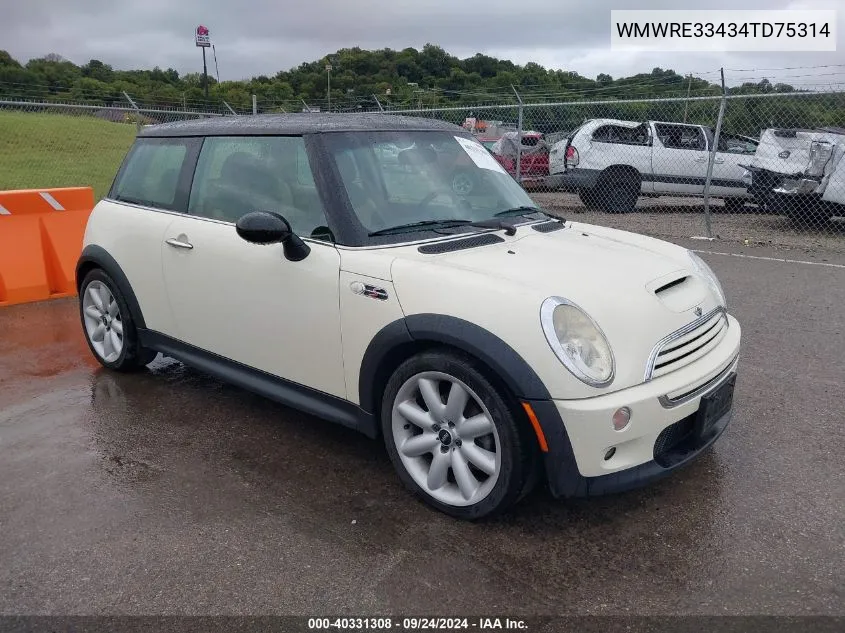 2004 Mini Cooper S VIN: WMWRE33434TD75314 Lot: 40331308