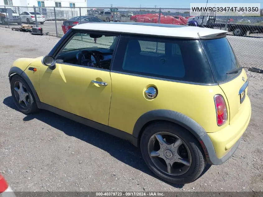 2004 Mini Cooper VIN: WMWRC33474TJ61350 Lot: 40379723