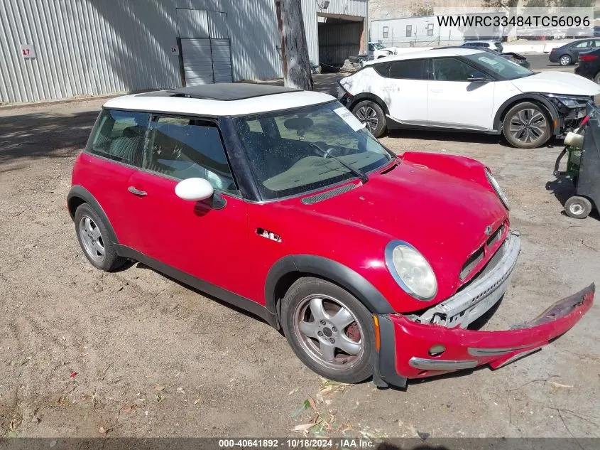 2004 Mini Cooper VIN: WMWRC33484TC56096 Lot: 40641892