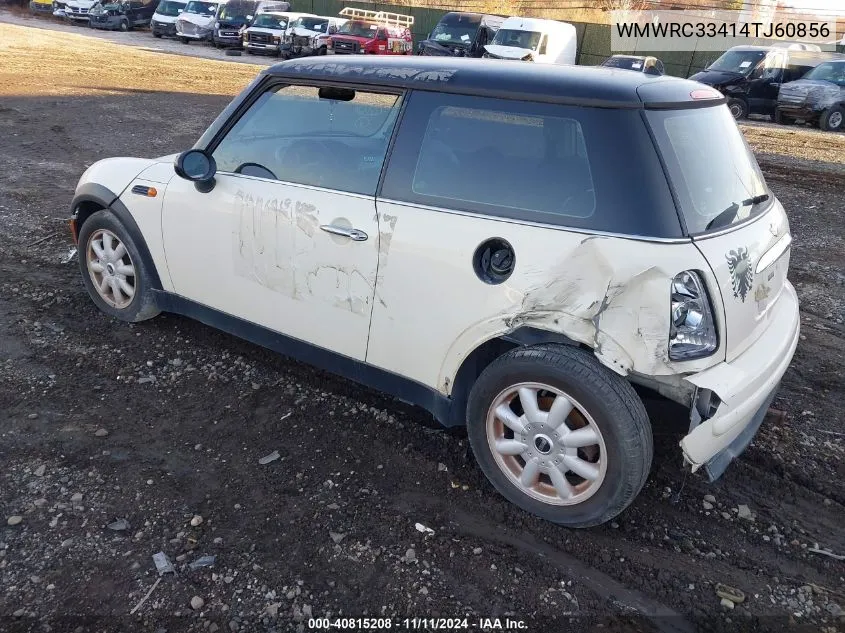 2004 Mini Cooper VIN: WMWRC33414TJ60856 Lot: 40815208