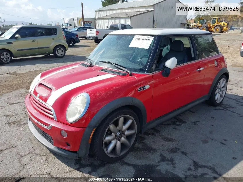 2004 Mini Cooper S VIN: WMWRE33474TD79625 Lot: 40870469