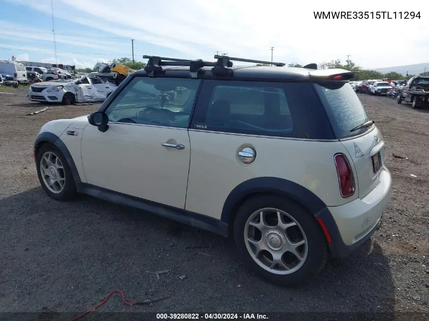 2005 Mini Cooper S VIN: WMWRE33515TL11294 Lot: 39280822