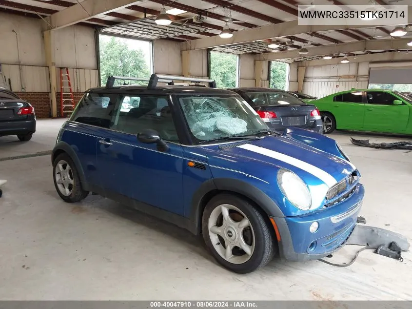 2005 Mini Cooper VIN: WMWRC33515TK61714 Lot: 40047910