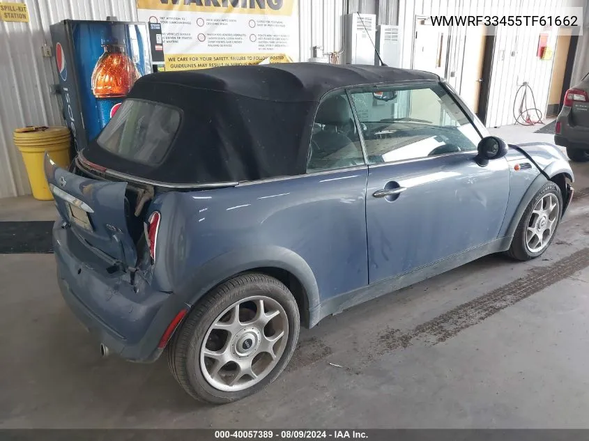 2005 Mini Cooper VIN: WMWRF33455TF61662 Lot: 40057389