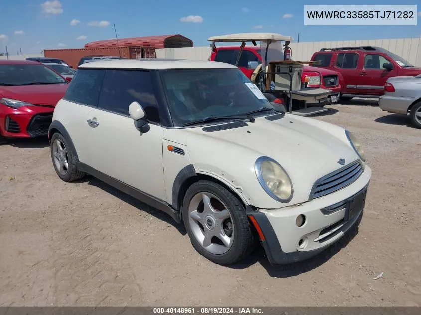 2005 Mini Cooper VIN: WMWRC33585TJ71282 Lot: 40148961