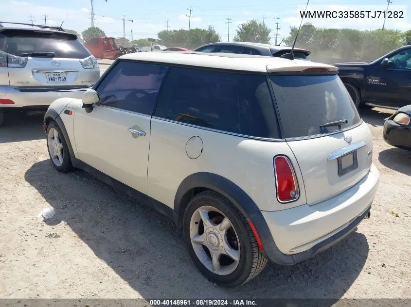 2005 Mini Cooper VIN: WMWRC33585TJ71282 Lot: 40148961