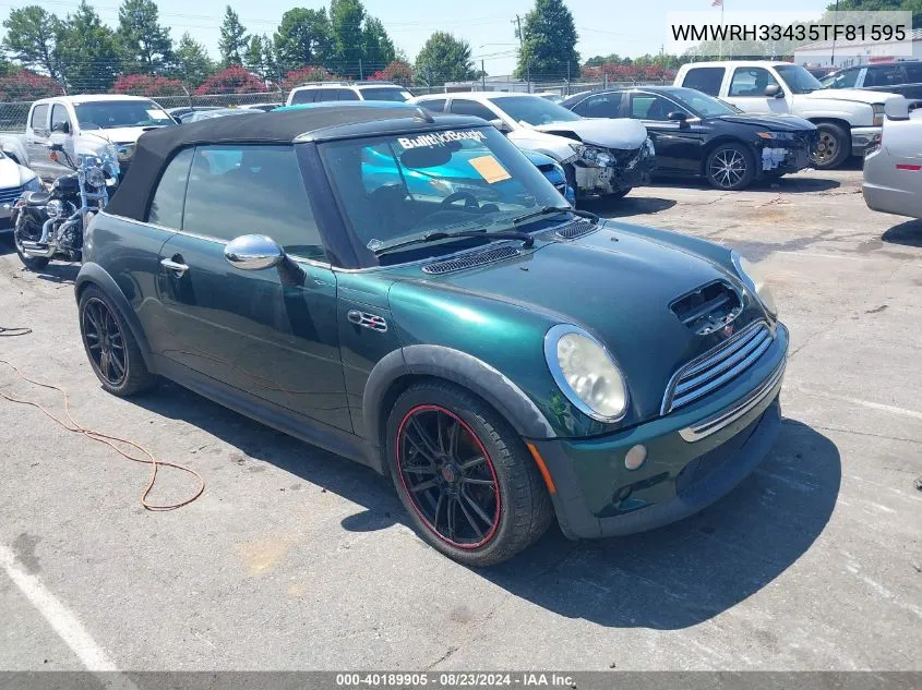 2005 Mini Cooper S VIN: WMWRH33435TF81595 Lot: 40189905