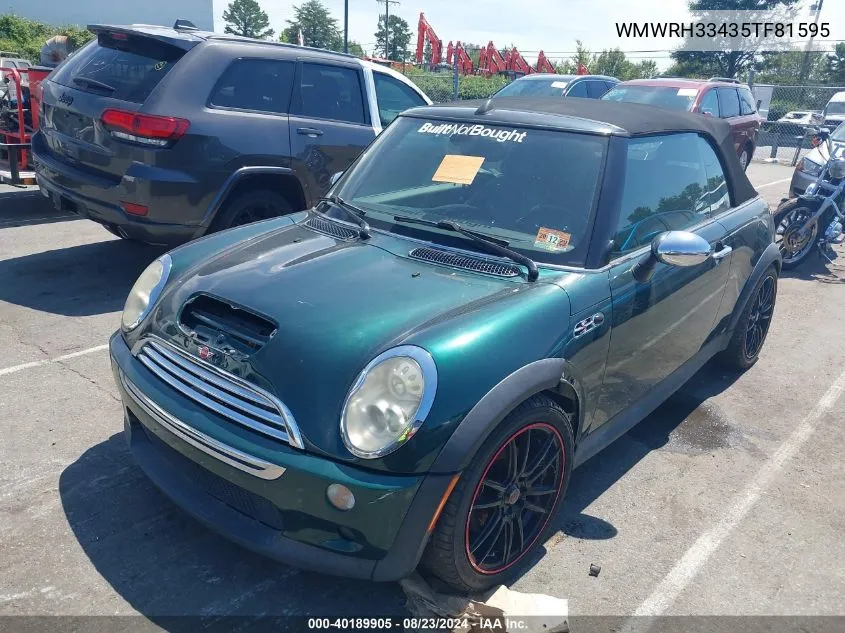 2005 Mini Cooper S VIN: WMWRH33435TF81595 Lot: 40189905