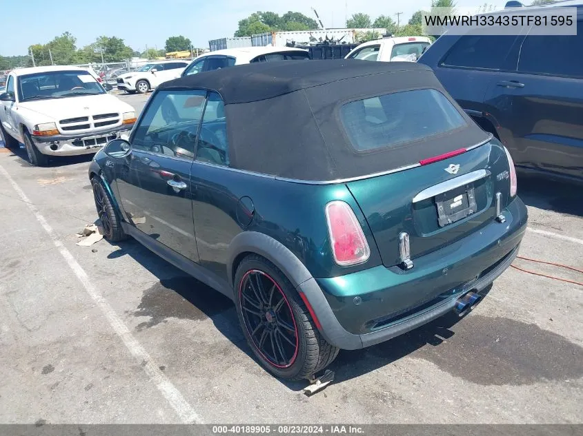 2005 Mini Cooper S VIN: WMWRH33435TF81595 Lot: 40189905