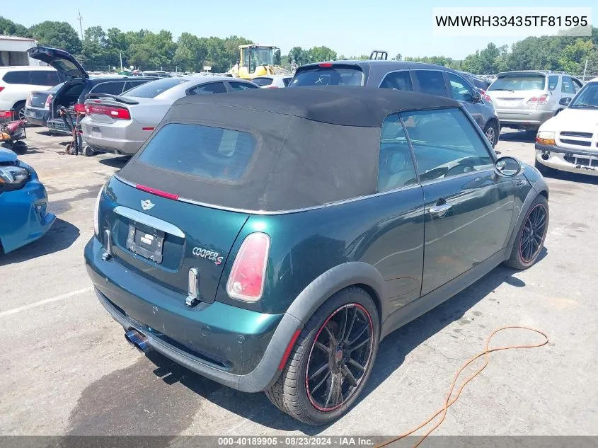 2005 Mini Cooper S VIN: WMWRH33435TF81595 Lot: 40189905