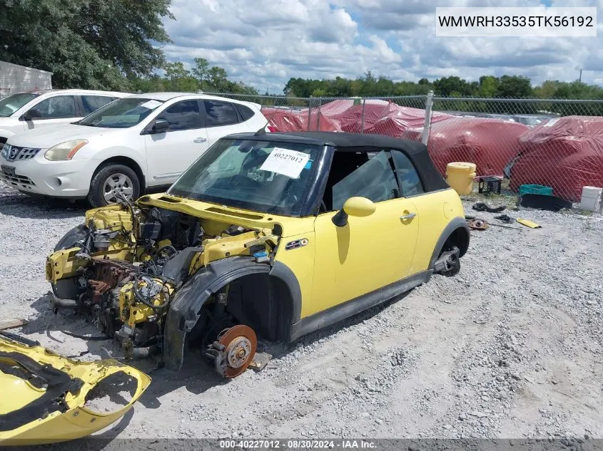 2005 Mini Cooper S VIN: WMWRH33535TK56192 Lot: 40227012