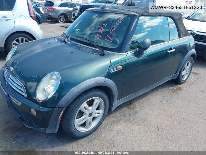 2005 Mini Cooper VIN: WMWRF33465TF61220 Lot: 40280461