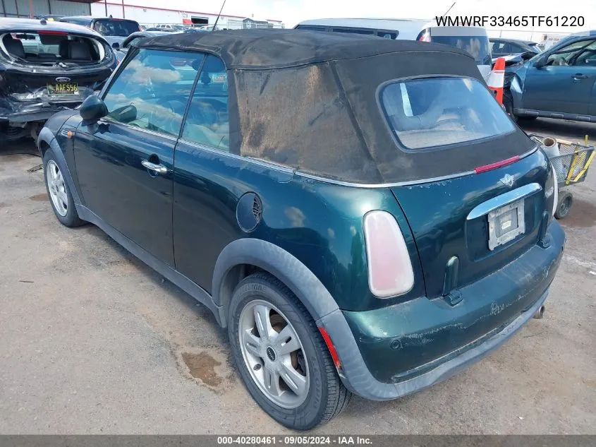 2005 Mini Cooper VIN: WMWRF33465TF61220 Lot: 40280461