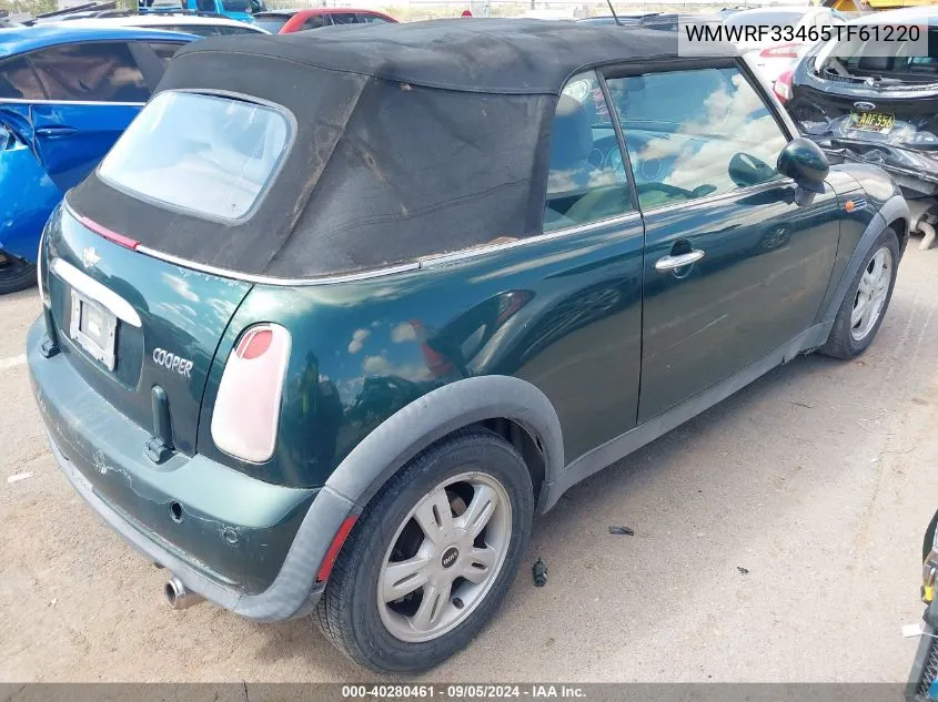 2005 Mini Cooper VIN: WMWRF33465TF61220 Lot: 40280461