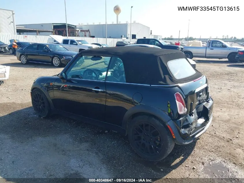 2005 Mini Cooper VIN: WMWRF33545TG13615 Lot: 40348647