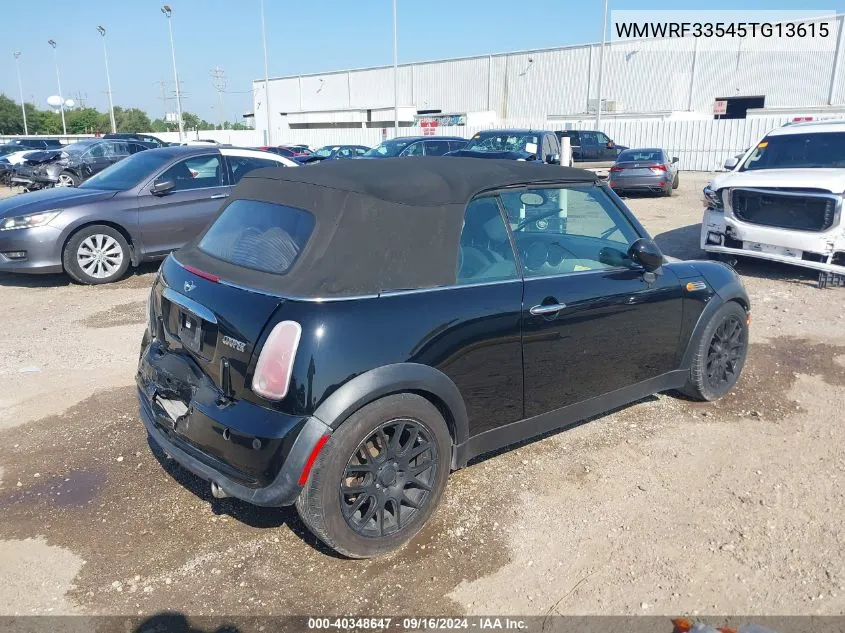 2005 Mini Cooper VIN: WMWRF33545TG13615 Lot: 40348647