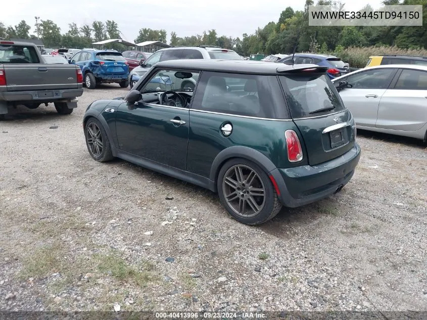 2005 Mini Cooper S S VIN: WMWRE33445TD94150 Lot: 40413996