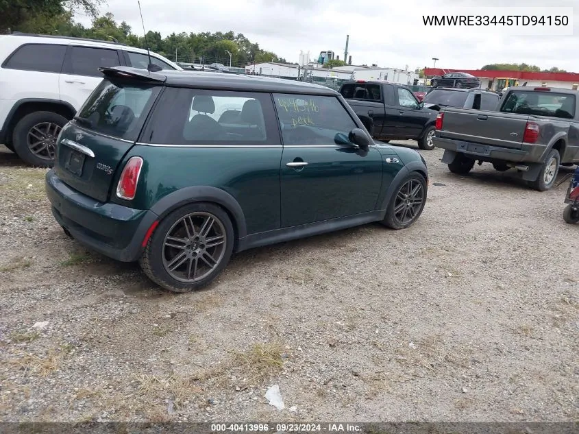 2005 Mini Cooper S S VIN: WMWRE33445TD94150 Lot: 40413996