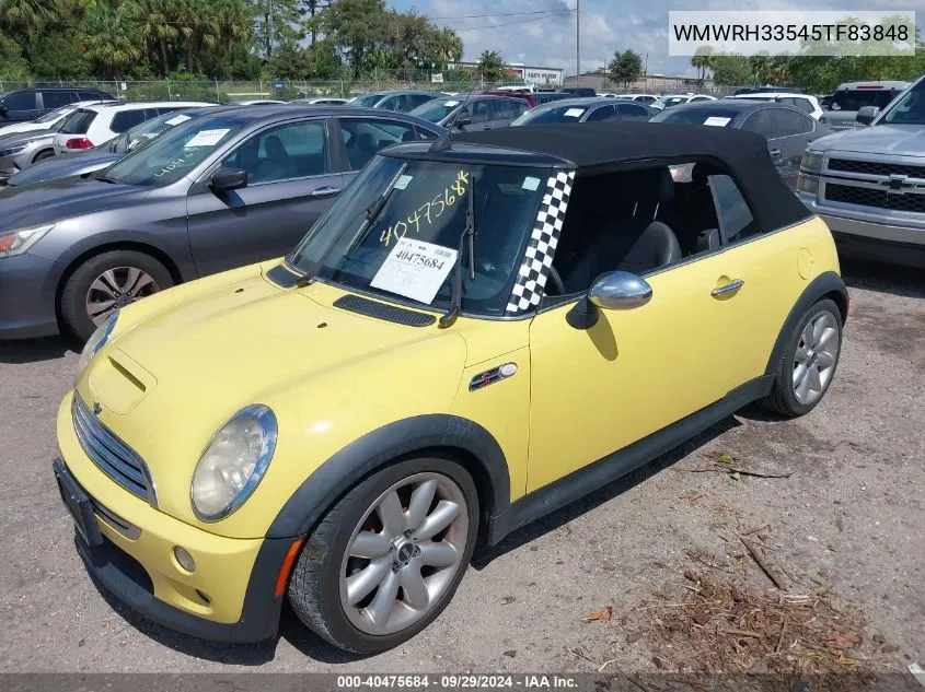 2005 Mini Cooper S VIN: WMWRH33545TF83848 Lot: 40475684