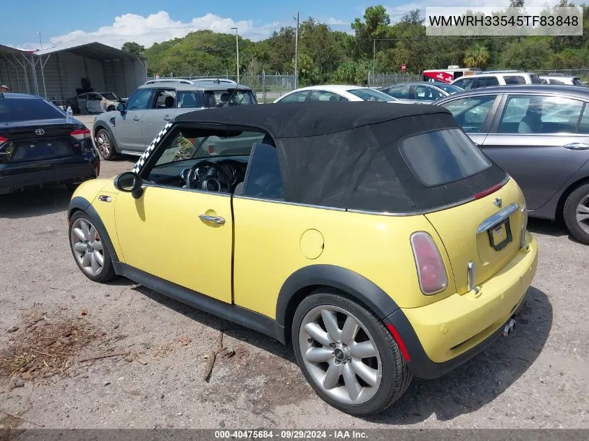 2005 Mini Cooper S VIN: WMWRH33545TF83848 Lot: 40475684