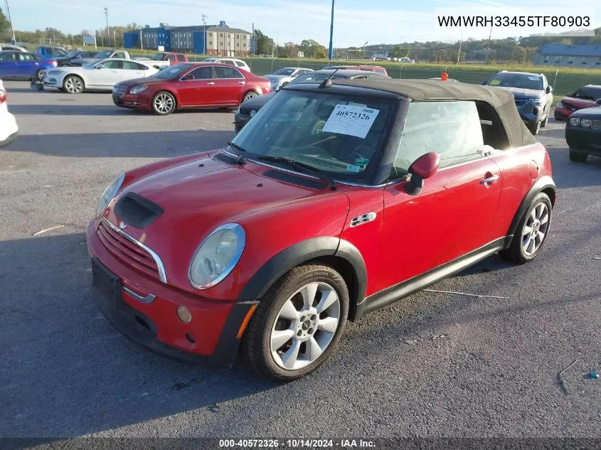 2005 Mini Cooper S VIN: WMWRH33455TF80903 Lot: 40572326