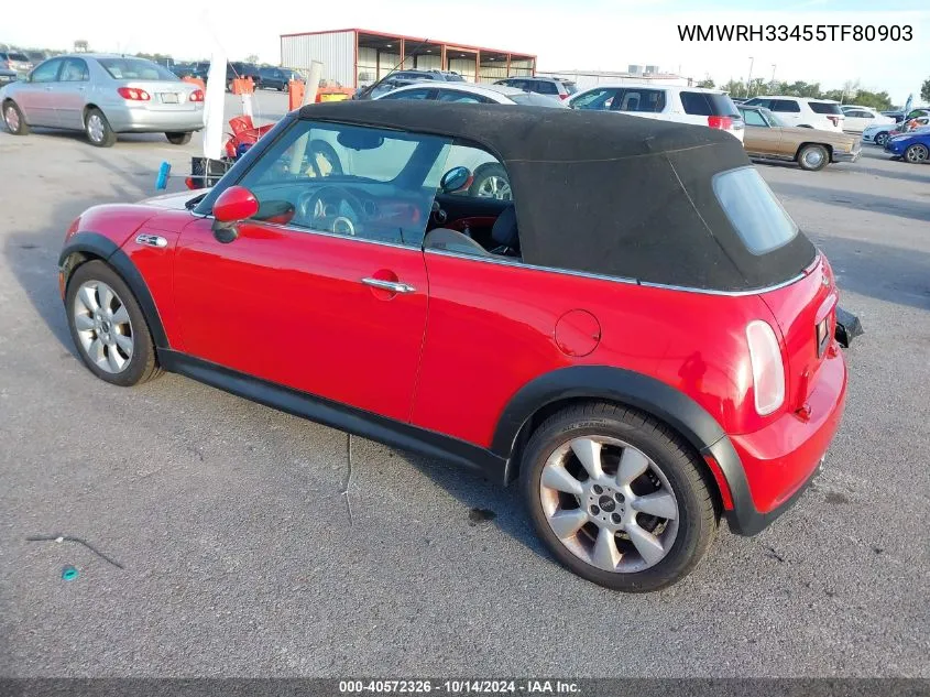 2005 Mini Cooper S VIN: WMWRH33455TF80903 Lot: 40572326