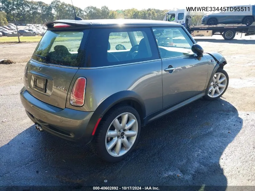 2005 Mini Cooper S VIN: WMWRE33445TD95511 Lot: 40602892