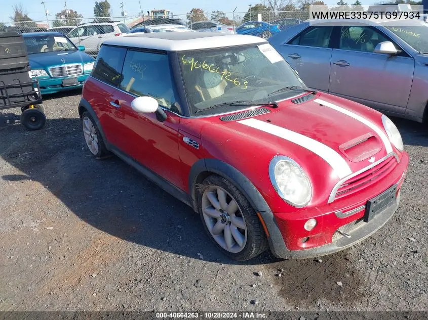 2005 Mini Cooper S VIN: WMWRE33575TG97934 Lot: 40664263