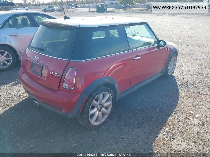 2005 Mini Cooper S VIN: WMWRE33575TG97934 Lot: 40664263