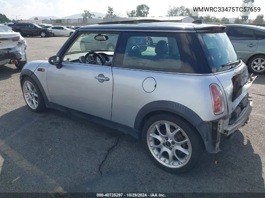 2005 Mini Cooper VIN: WMWRC33475TC57659 Lot: 40725297