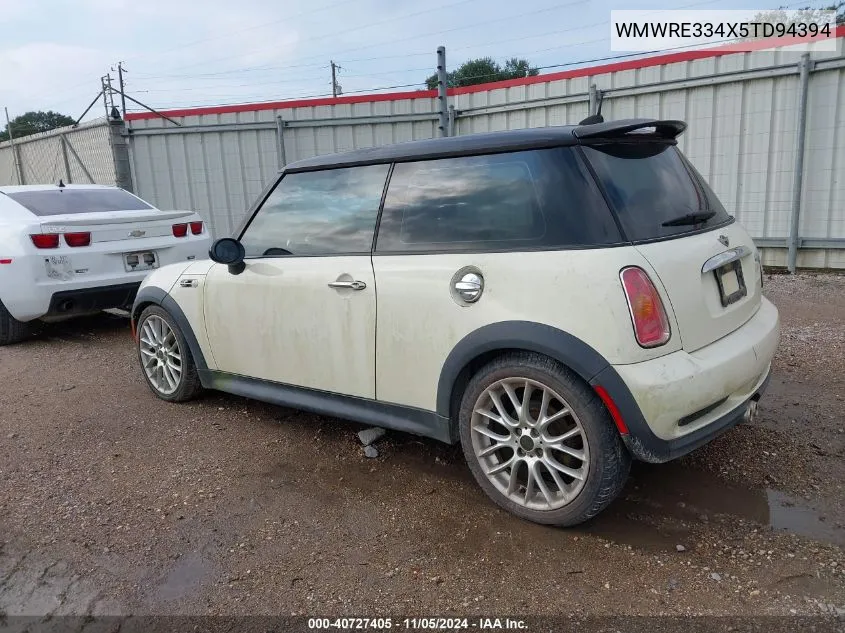 2005 Mini Cooper S VIN: WMWRE334X5TD94394 Lot: 40727405