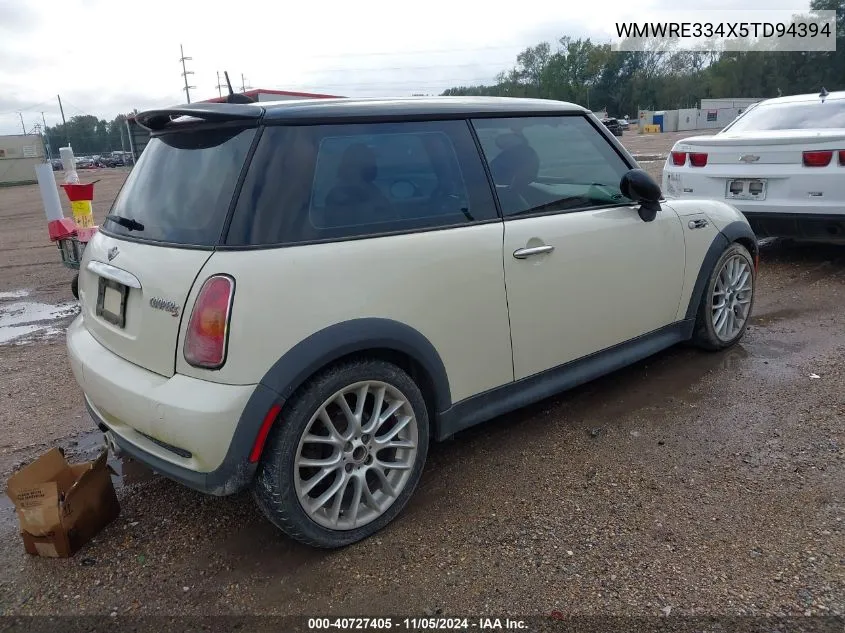 2005 Mini Cooper S VIN: WMWRE334X5TD94394 Lot: 40727405