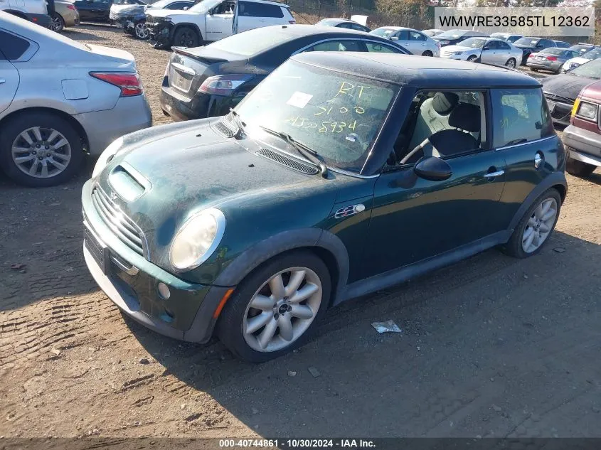 2005 Mini Cooper S VIN: WMWRE33585TL12362 Lot: 40744861