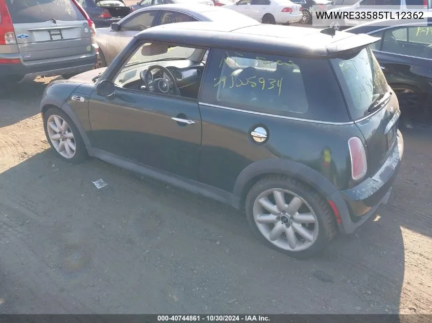 2005 Mini Cooper S VIN: WMWRE33585TL12362 Lot: 40744861