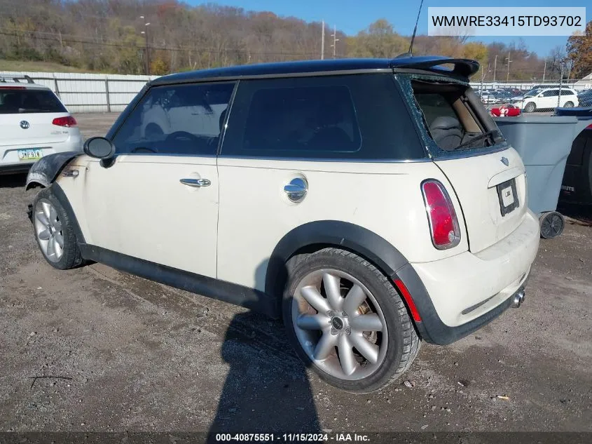 2005 Mini Cooper S VIN: WMWRE33415TD93702 Lot: 40875551