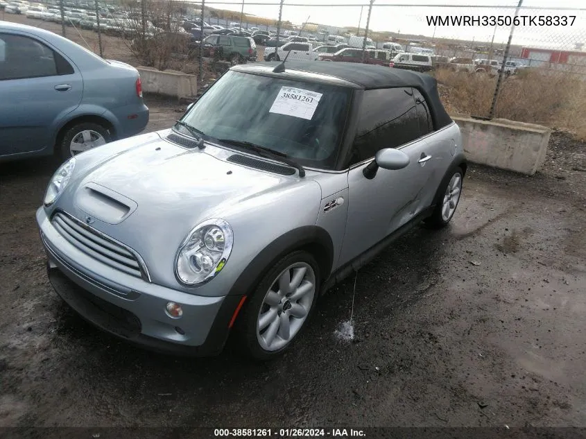 2006 Mini Cooper S VIN: WMWRH33506TK58337 Lot: 38581261