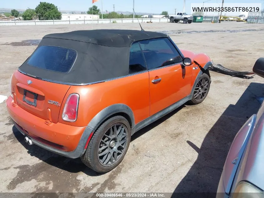 2006 Mini Cooper S VIN: WMWRH33586TF86219 Lot: 39486546