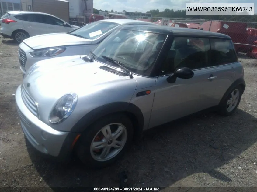 2006 Mini Cooper VIN: WMWRC33596TK66743 Lot: 40124799