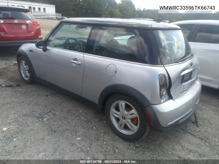 2006 Mini Cooper VIN: WMWRC33596TK66743 Lot: 40124799