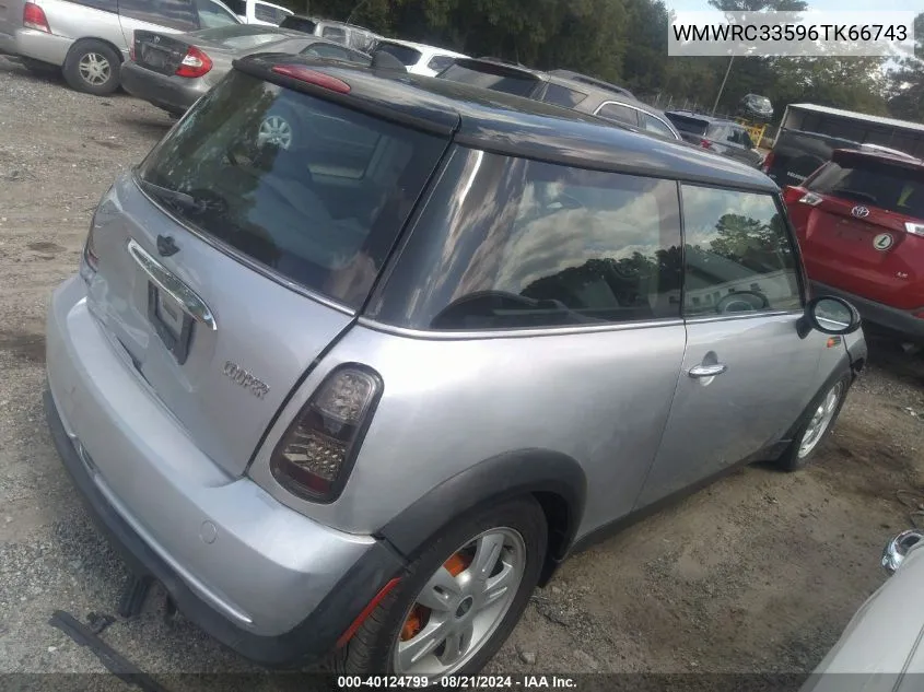 2006 Mini Cooper VIN: WMWRC33596TK66743 Lot: 40124799