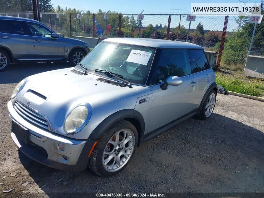 2006 Mini Cooper S S VIN: WMWRE33516TL19378 Lot: 40475335