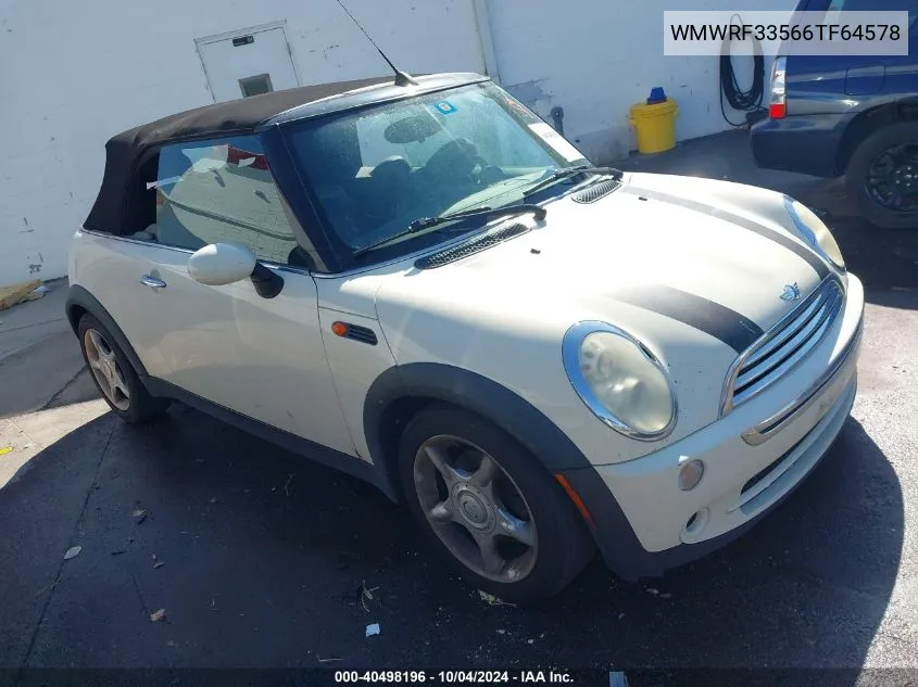 2006 Mini Cooper VIN: WMWRF33566TF64578 Lot: 40498196