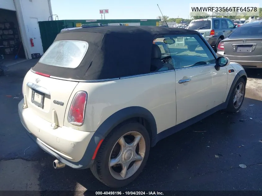 2006 Mini Cooper VIN: WMWRF33566TF64578 Lot: 40498196