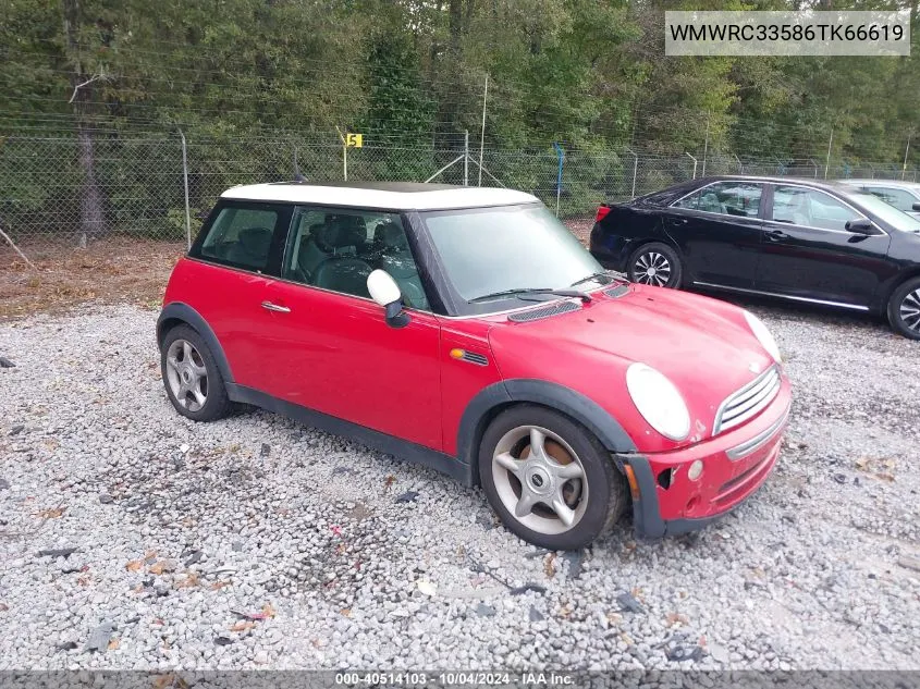 2006 Mini Cooper VIN: WMWRC33586TK66619 Lot: 40514103