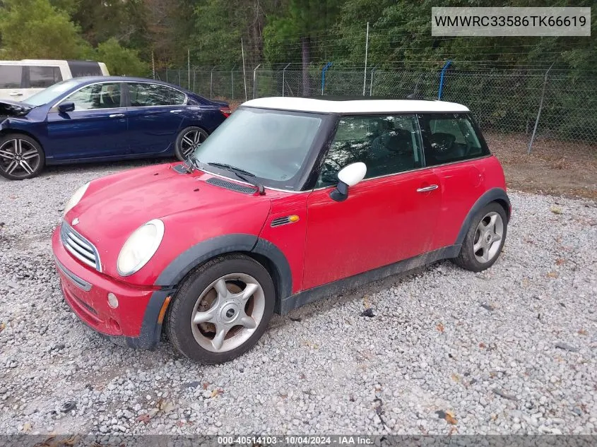 2006 Mini Cooper VIN: WMWRC33586TK66619 Lot: 40514103