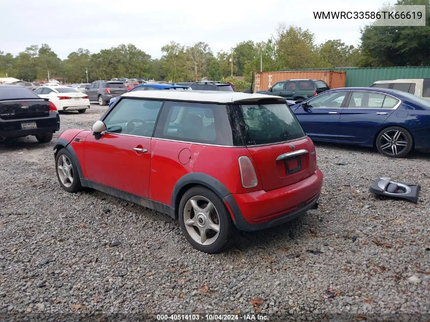 2006 Mini Cooper VIN: WMWRC33586TK66619 Lot: 40514103