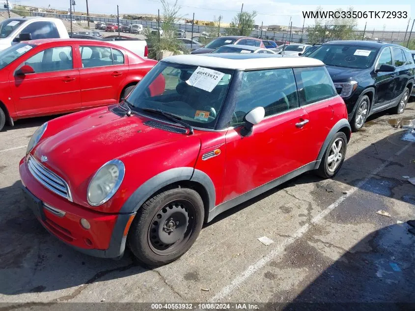 2006 Mini Cooper VIN: WMWRC33506TK72933 Lot: 40553932