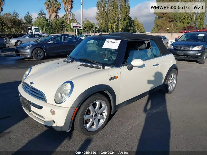 2006 Mini Cooper VIN: WMWRF33566TG15920 Lot: 40554626