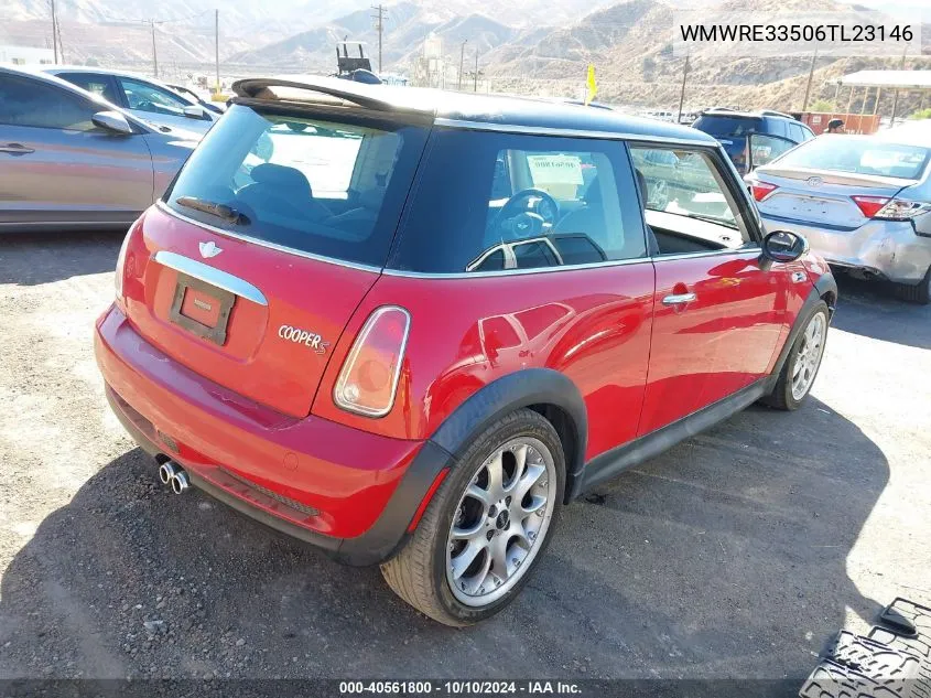 2006 Mini Cooper S VIN: WMWRE33506TL23146 Lot: 40561800