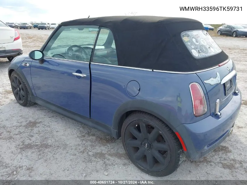 2006 Mini Cooper S VIN: WMWRH33596TK59731 Lot: 40651724